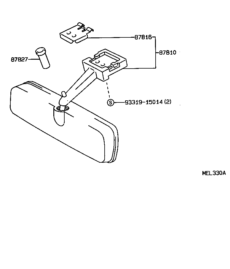 87908-1B052 MIRROR SUB-ASSY, RH product image