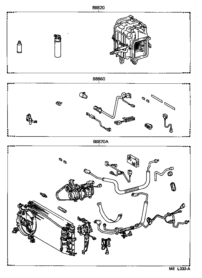 88830-14250 AIR CONDITIONER & ACCESSORY SUB-ASSY, NO.2 product image