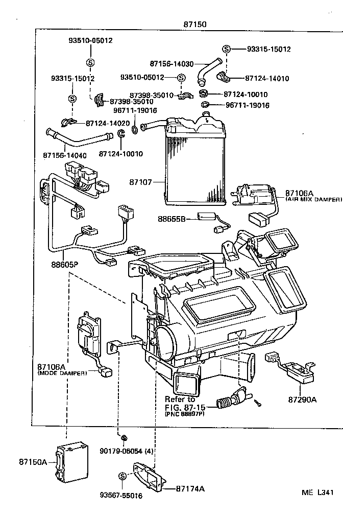 88605-14860 HARNESS SUB-ASSY, AIR CONDITIONER WIRING product image