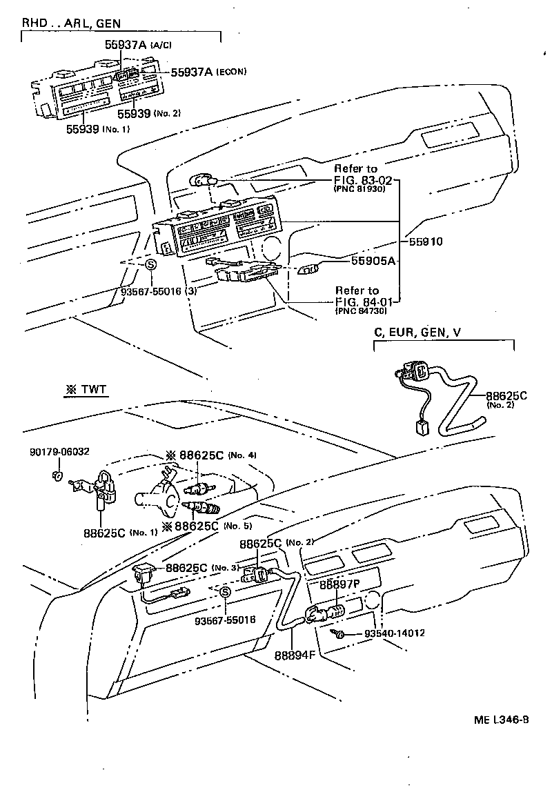 55900-14490 CONTROL ASSY, HEATER OR BOOST VENTILATOR product image