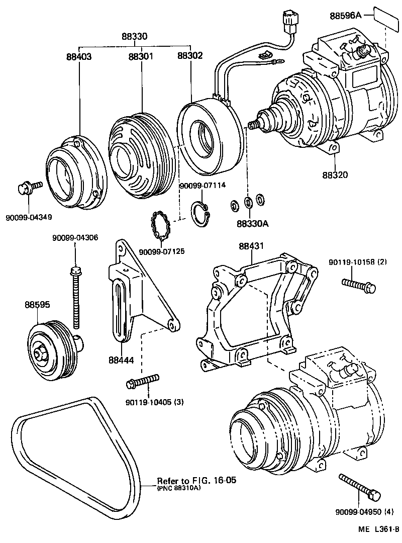 Toyota 88320-14560 COMPRESSOR ASSY, COOLER