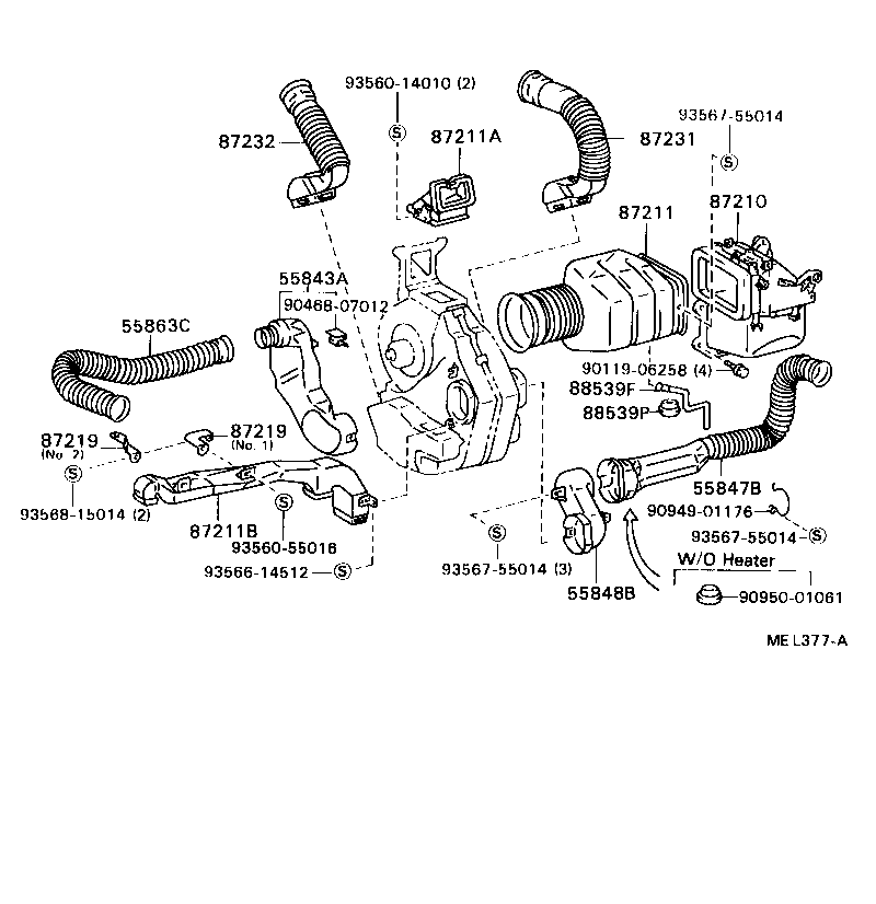 55910-36070 CONTROL ASSY, HEATER OR BOOST VENTILATOR product image