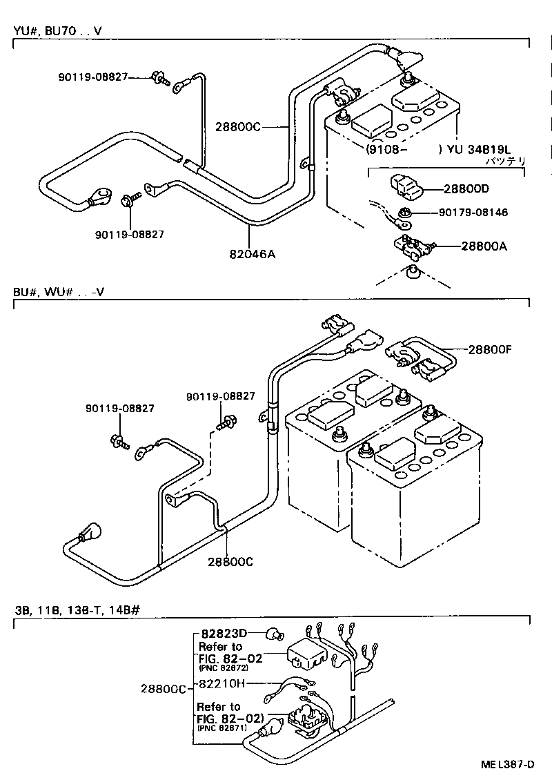 82021-95482 CABLE, BATTERY TO STARTER(FOR BATTERY TO MAIN SWITCH) product image