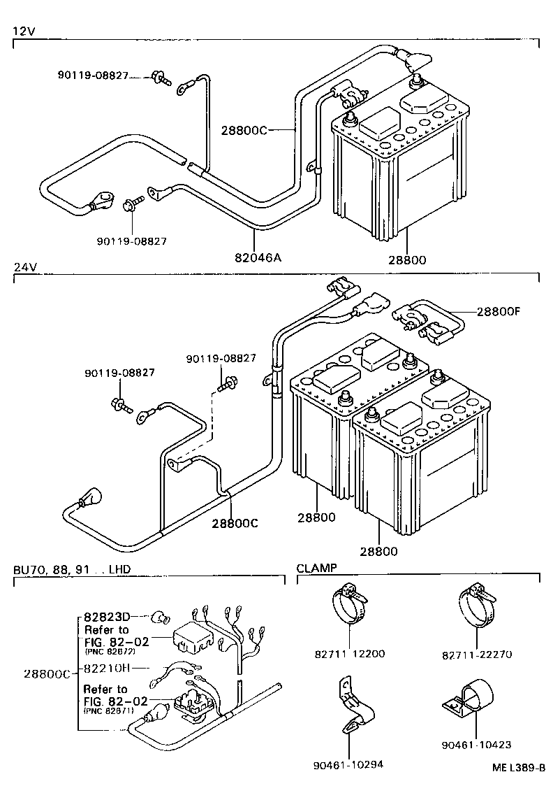 82021-37360 CABLE, BATTERY TO STARTER(FOR BATTERY TO MAIN SWITCH) product image
