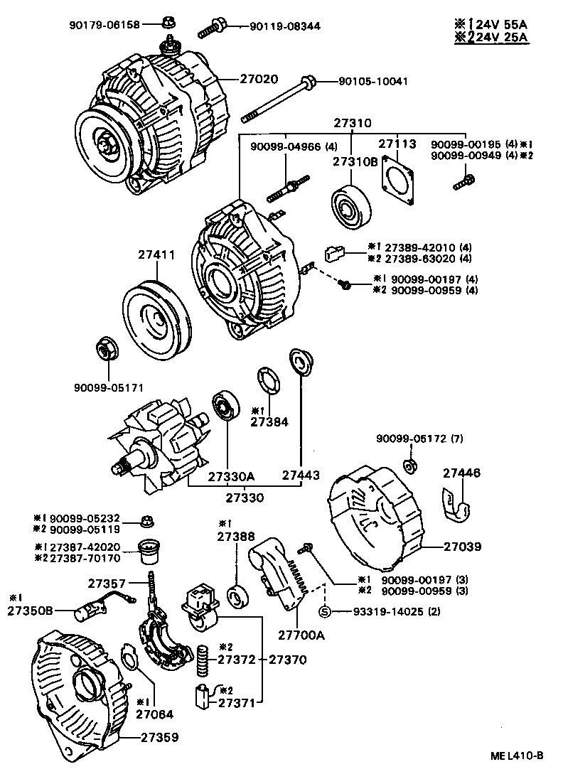 27310-17100 FRAME ASSY, DRIVE END, ALTERNATOR product image