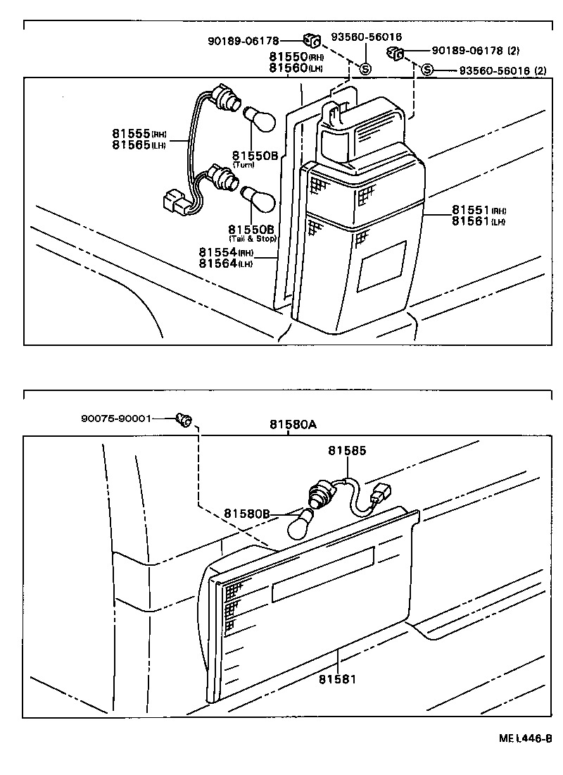 81554-87008 GASKET, REAR COMBINATION LAMP BODY, RH product image