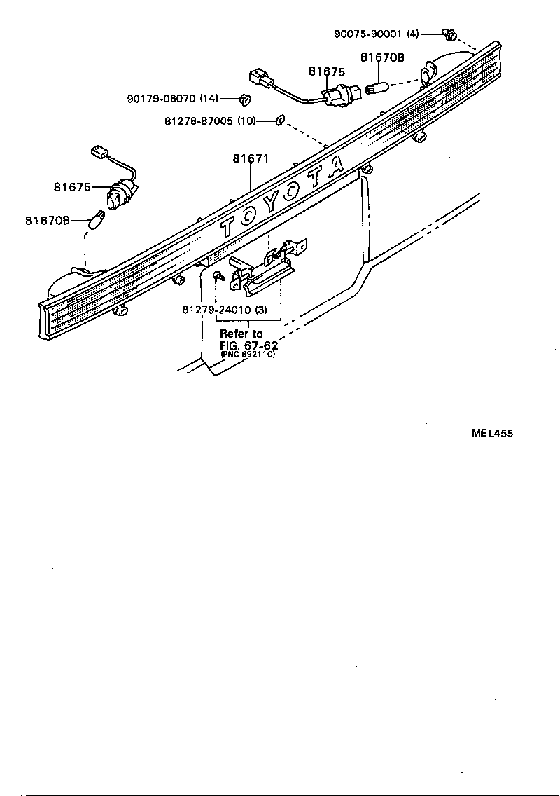81675-87002 SOCKET & WIRE, BACK-UP LAMP product image