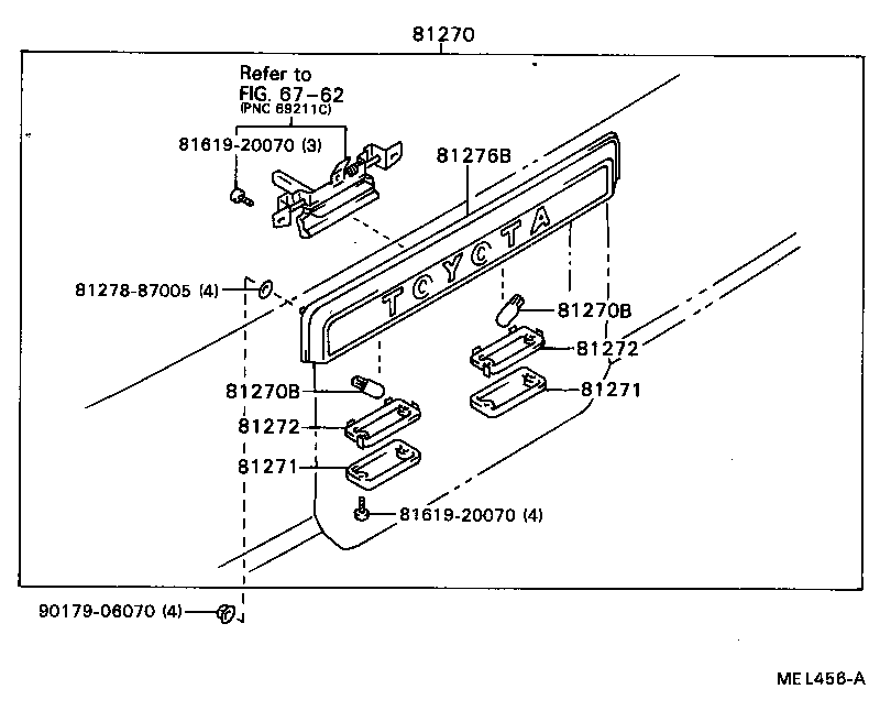 81270-87014 LAMP ASSY, LICENSE PLATE product image