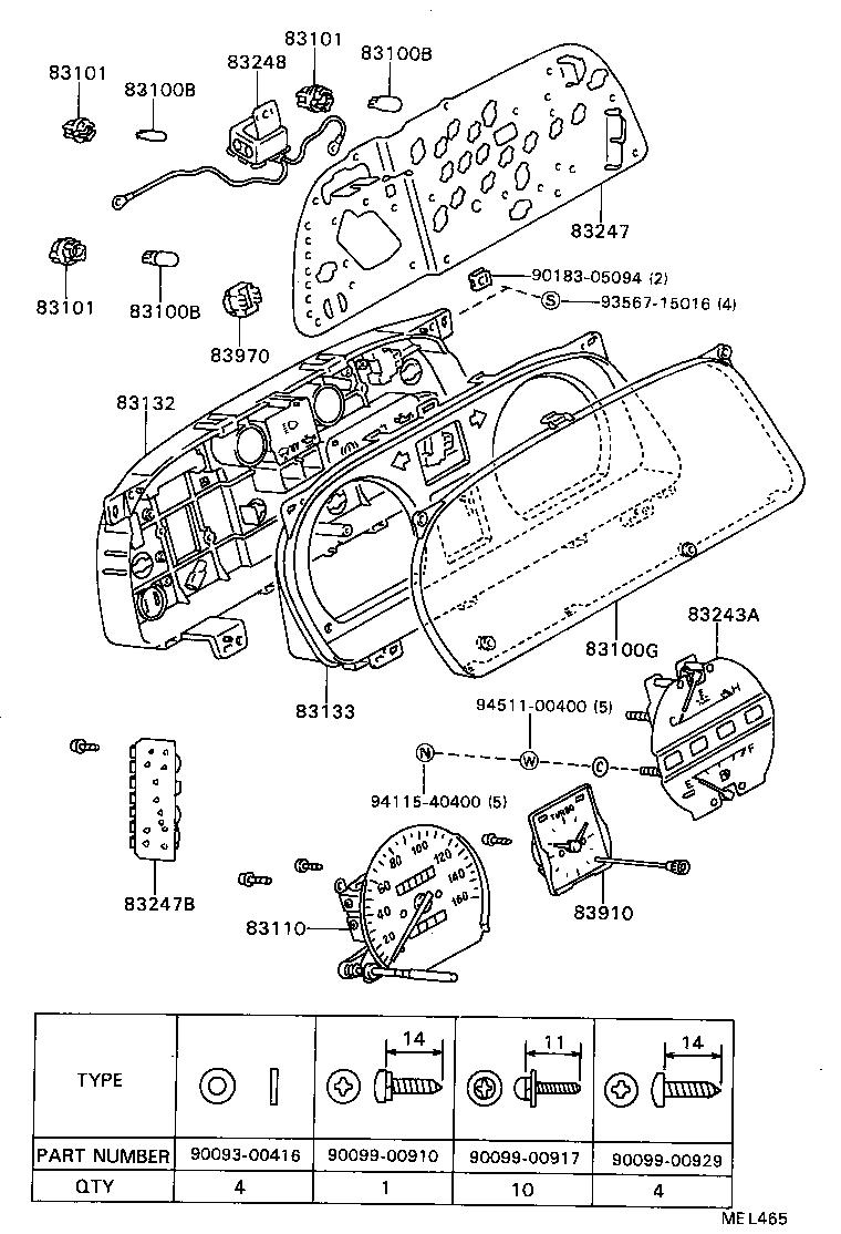 83132-87005 CASE, COMBINATION METER product image