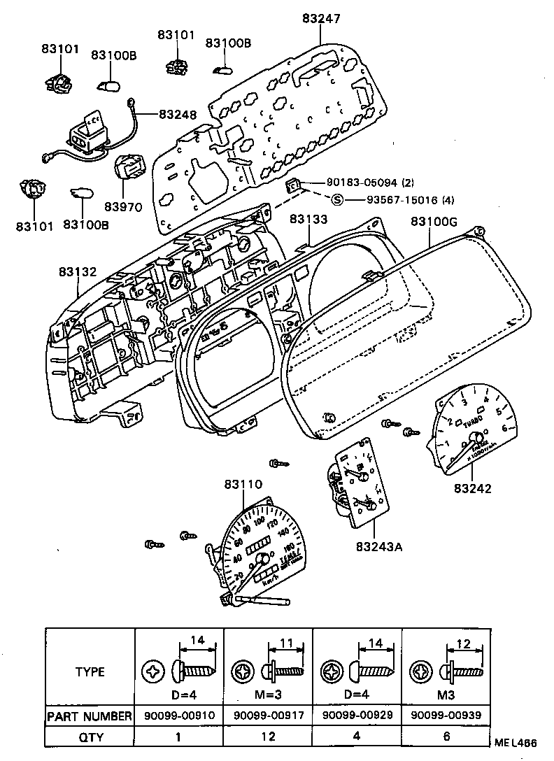 83132-87005 CASE, COMBINATION METER product image