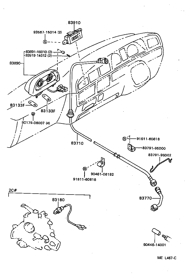 83132-87005 CASE, COMBINATION METER product image