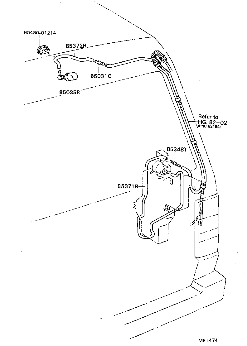 85035-87011 NOZZLE SUB-ASSY, REAR WASHER product image