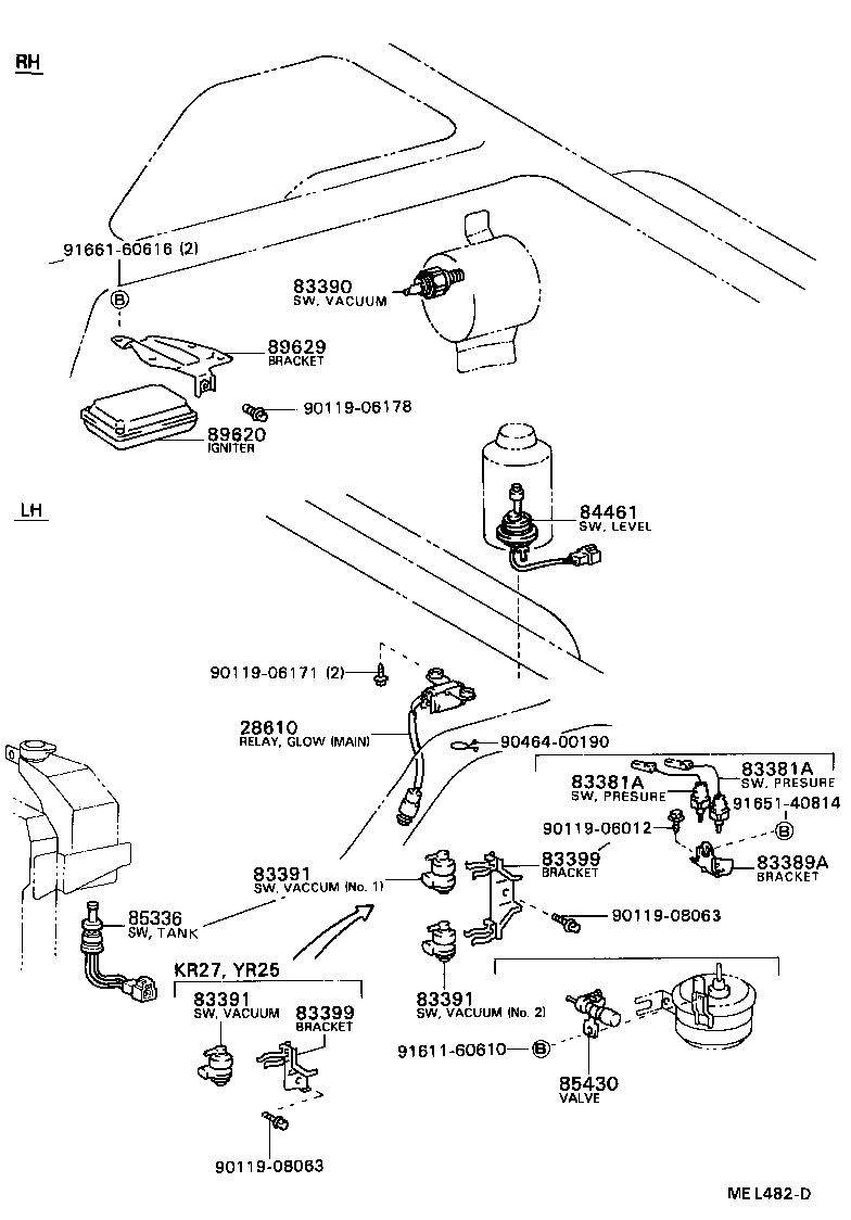 89629-28010 BRACKET, IGNITER ASSY product image