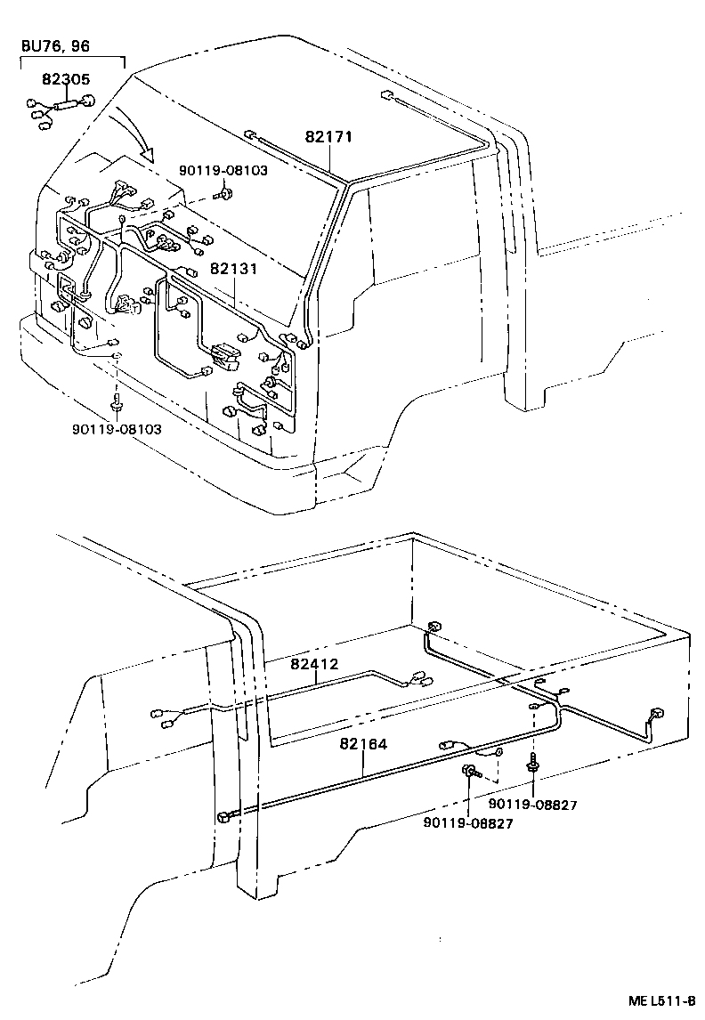 82164-37031 WIRE, FRAME product image