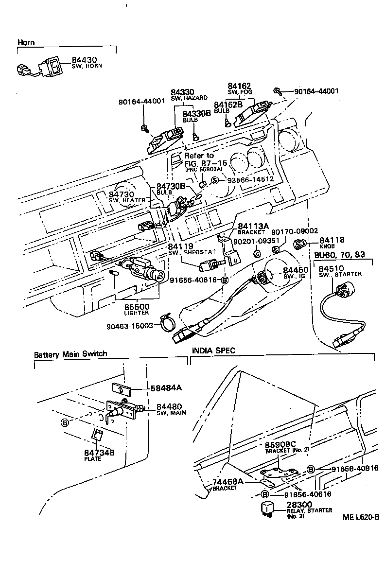 27690-56091 SOLENOID ASSY, W/BRACKET(FOR EXHAUST BRAKE) product image