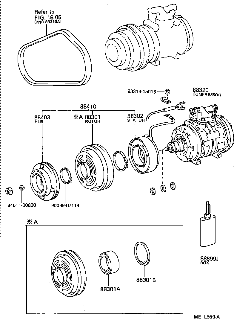 88444-26111 BRACKET, IDLE PULLEY product image