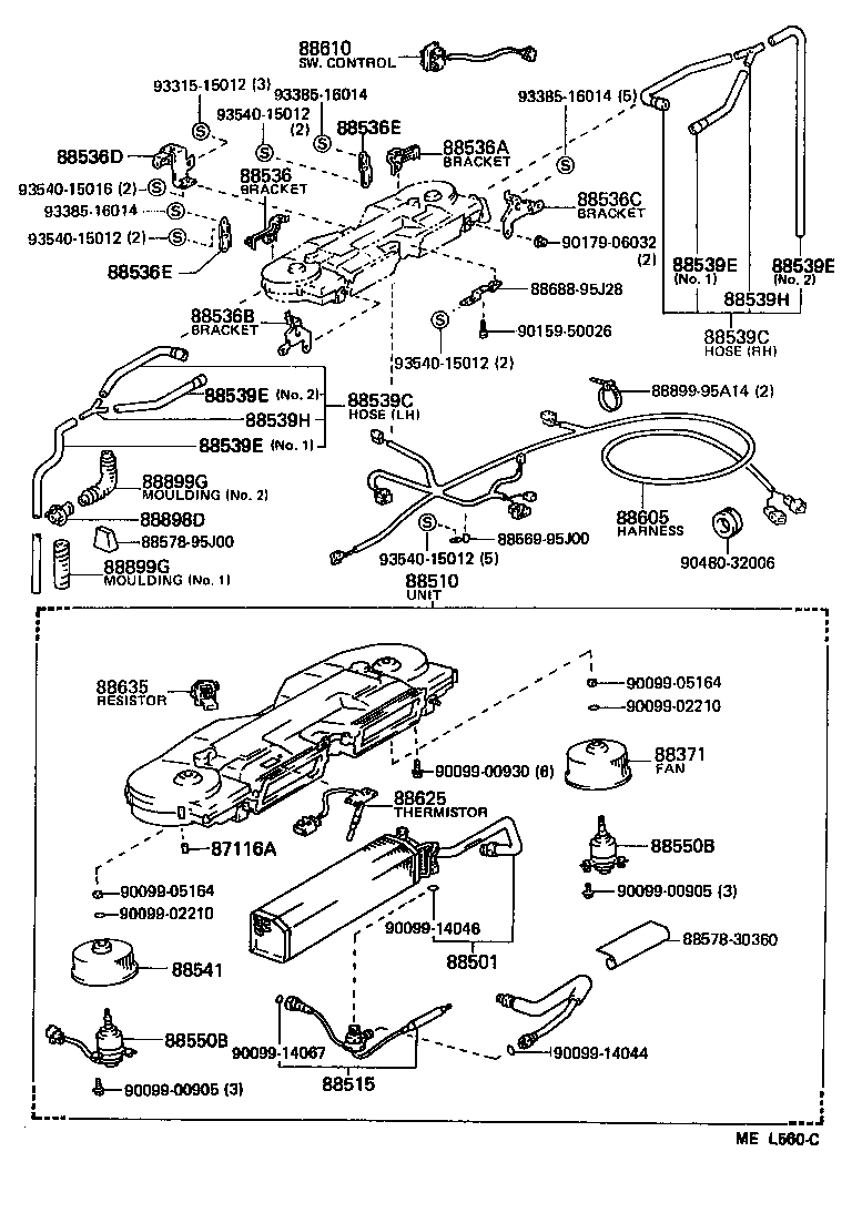 88536-95C03 BRACKET, COOLING UNIT, NO.3 product image