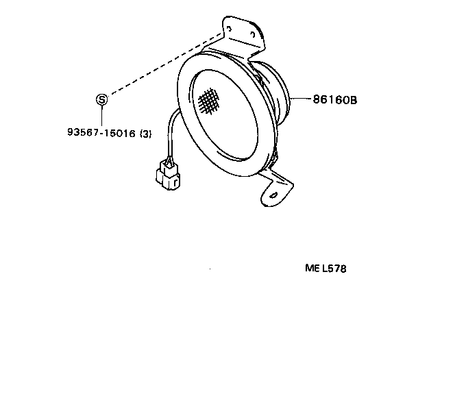 86211-87014 BRACKET, STEREO COMPONENT SPEAKER, NO.1 product image