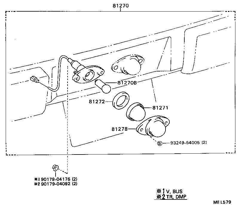 81270-37080 LAMP ASSY, LICENSE PLATE product image