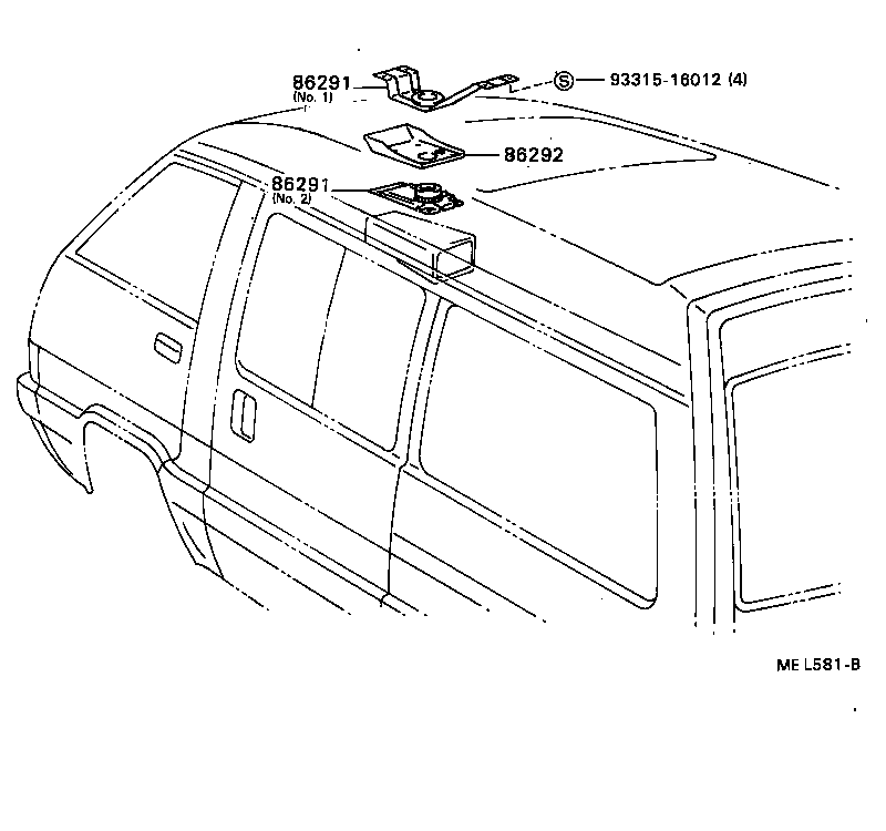 86291-87003 BRACKET, TELEVISION product image
