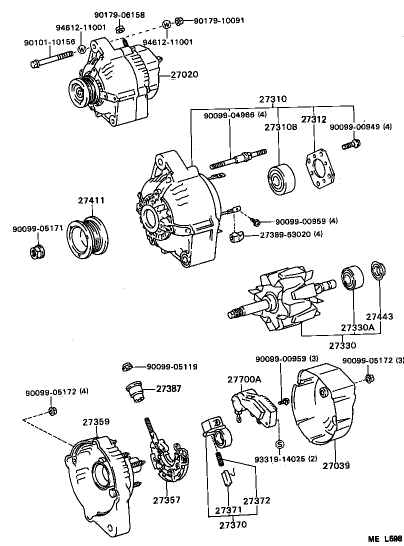 27060-72171 ALTERNATOR ASSY product image