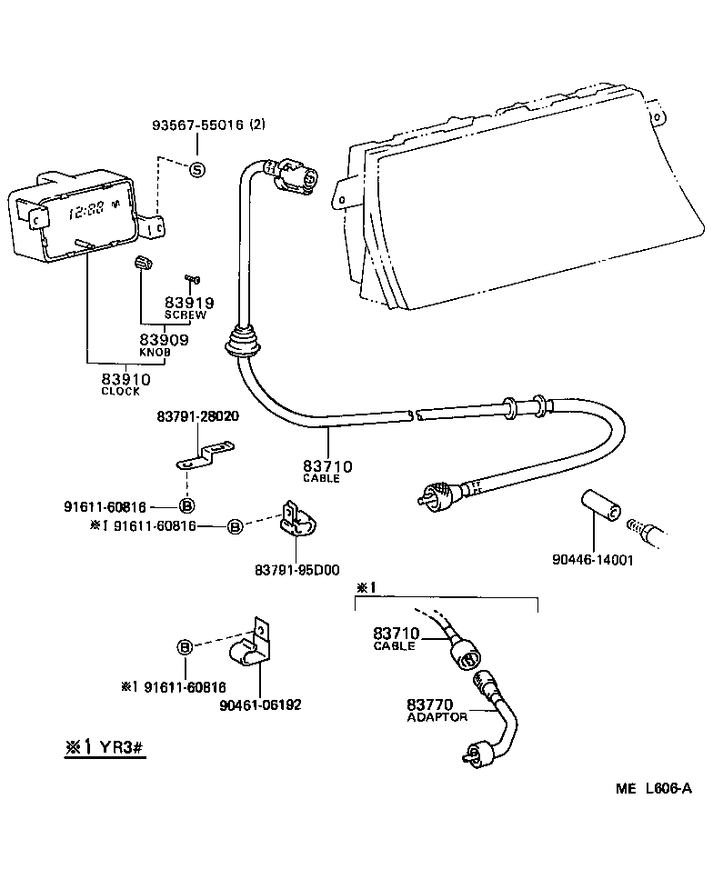 83242-28470 TACHOMETER ASSY, ENGINE product image