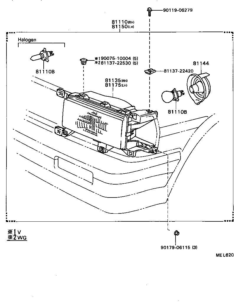 81150-91609 HEADLAMP ASSY, LH product image