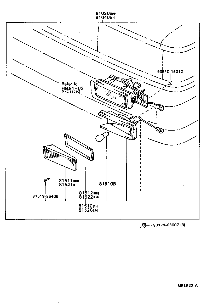 81510-91602 LAMP ASSY, FRONT TURN SIGNAL, RH product image