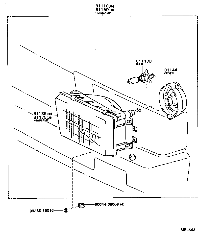 81150-87009 HEADLAMP ASSY, LH product image