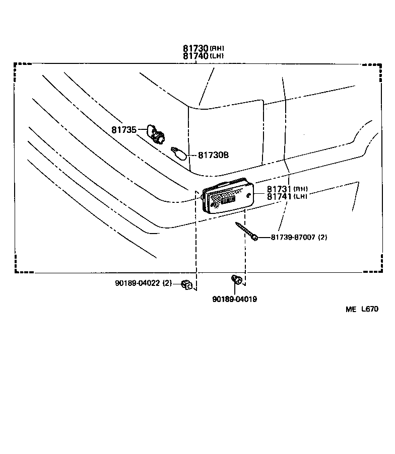 81740-28011 LAMP ASSY, SIDE TURN SIGNAL, LH product image