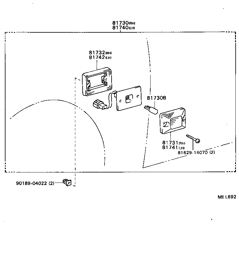 81730-89111 LAMP ASSY, SIDE TURN SIGNAL, RH product image