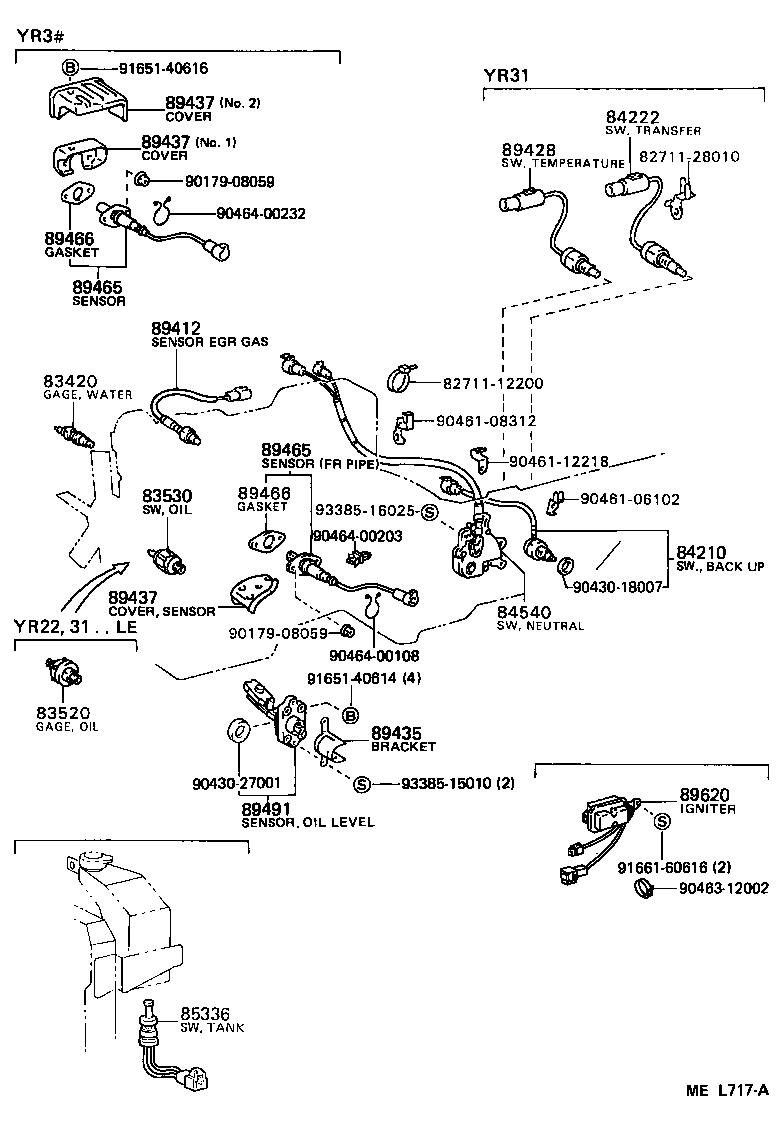 Toyota 84140-28040 SWITCH ASSY, HEADLAMP DIMMER