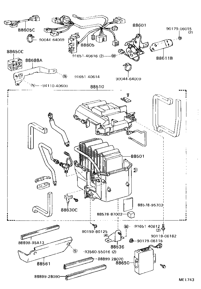 88601-87002 SWITCH SUB-ASSY, COOLER CONTROL product image
