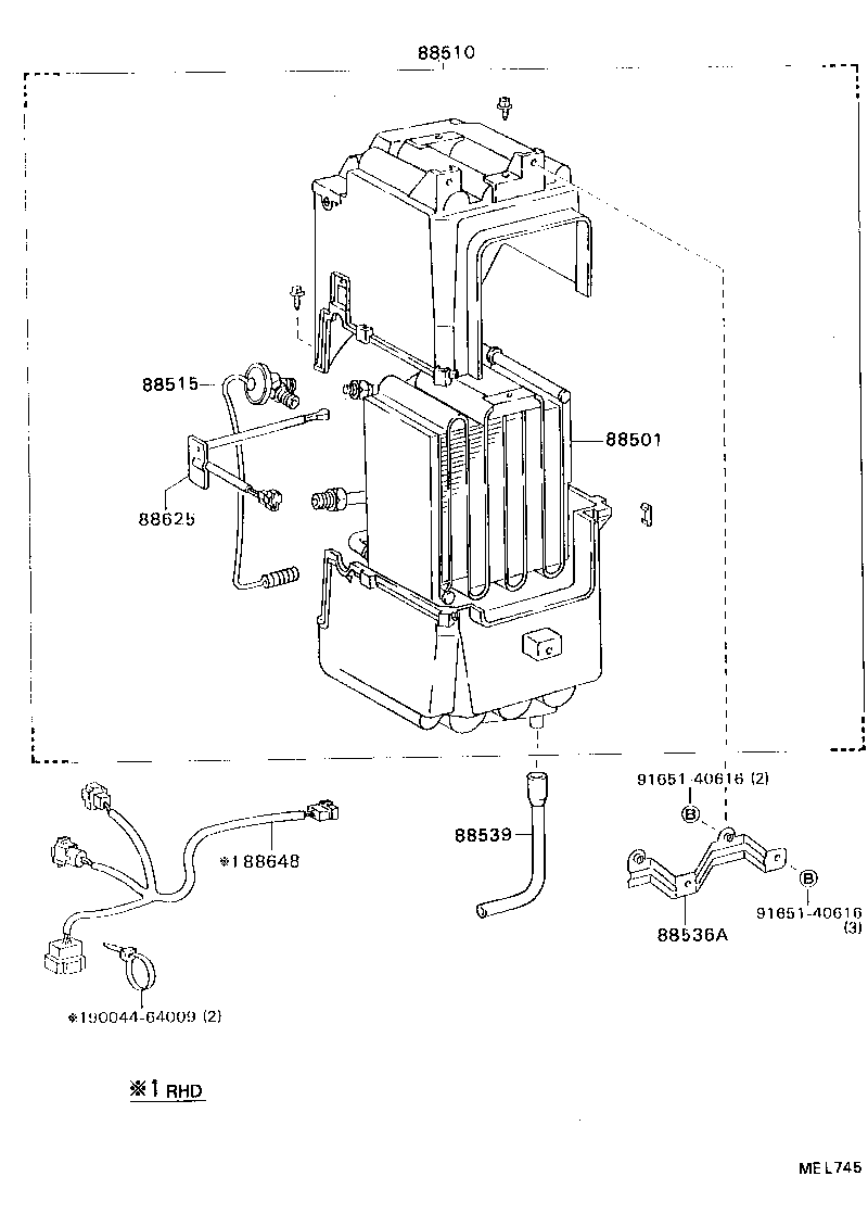 88601-87002 SWITCH SUB-ASSY, COOLER CONTROL product image