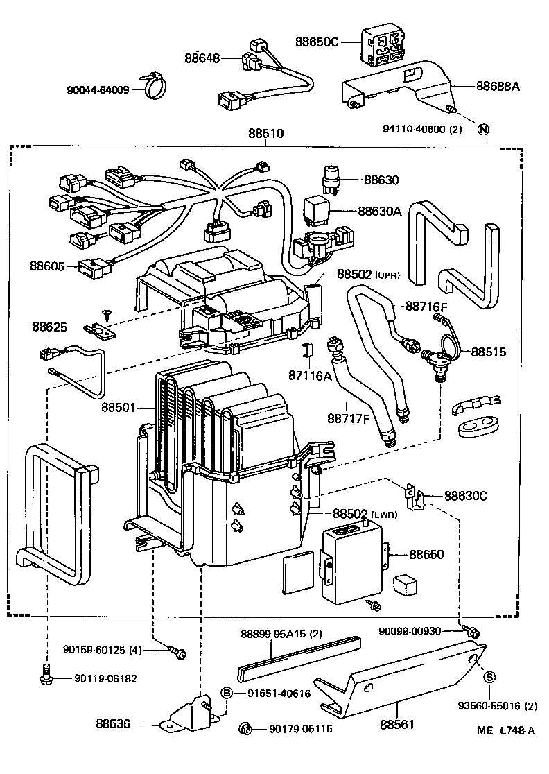 Toyota 88502-28080-26 CASE SUB-ASSY, COOLING UNIT