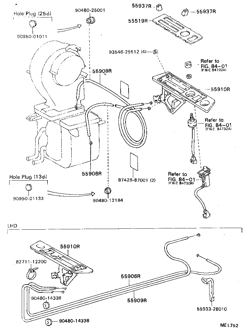 55907-95D00 CABLE SUB-ASSY, WATER VALVE CONTROL product image