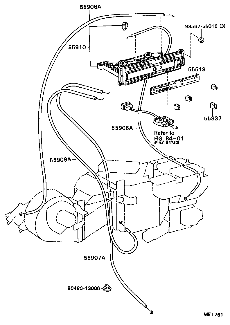 55907-95D00 CABLE SUB-ASSY, WATER VALVE CONTROL product image