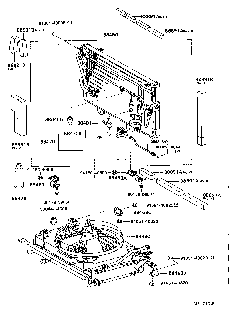88450-87007 CONDENSER ASSY, W/RECEIVER product image