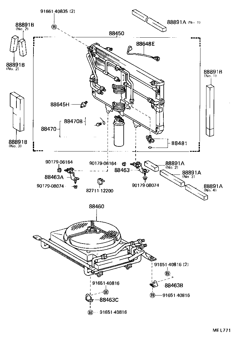 88450-87007 CONDENSER ASSY, W/RECEIVER product image