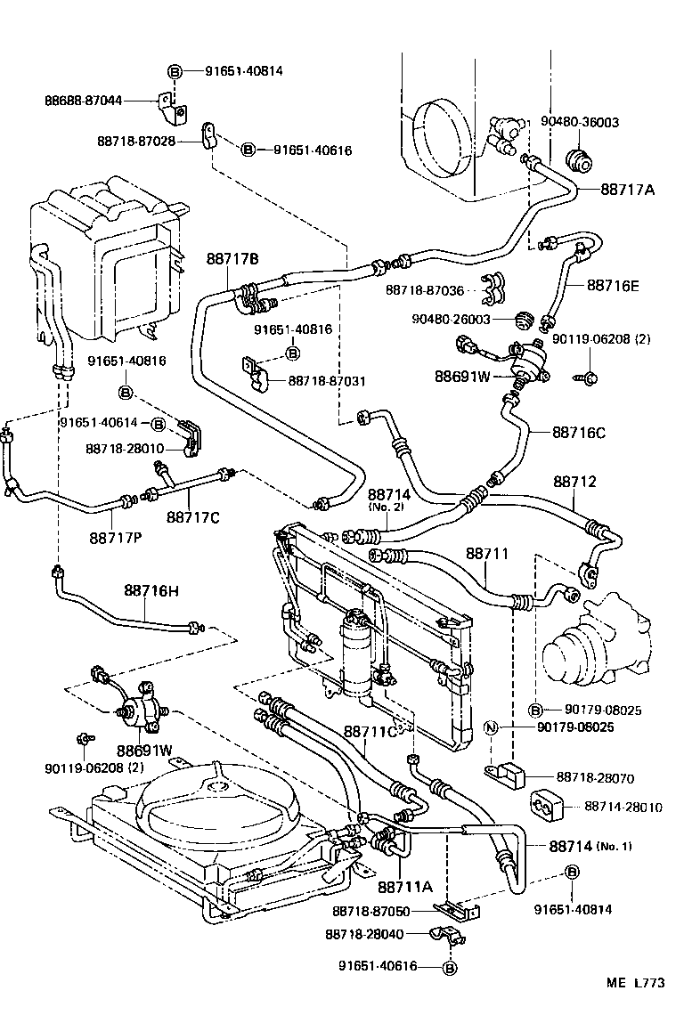 88450-87007 CONDENSER ASSY, W/RECEIVER product image