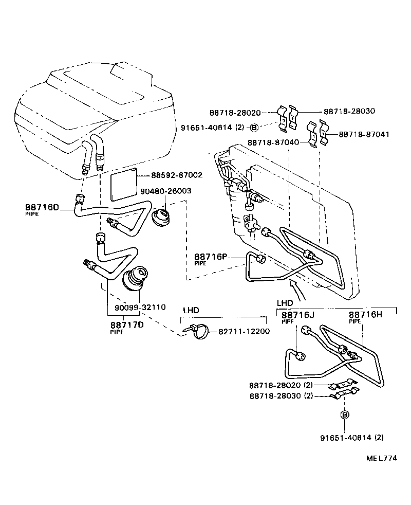 88450-87007 CONDENSER ASSY, W/RECEIVER product image