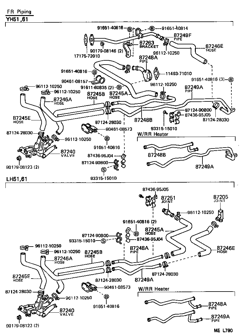 99556-20100 HOSE, REAR HEATER WATER INLET, D product image