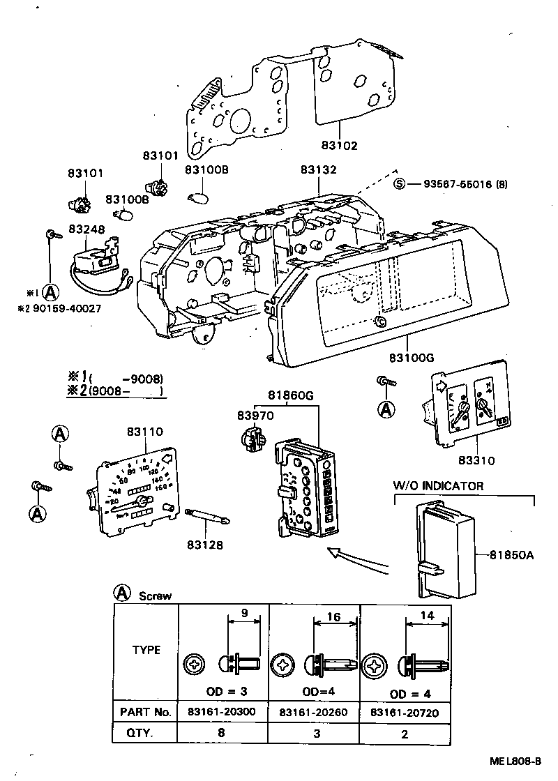 81860-22080 LAMP ASSY, TRANSMISSION INDICATOR product image
