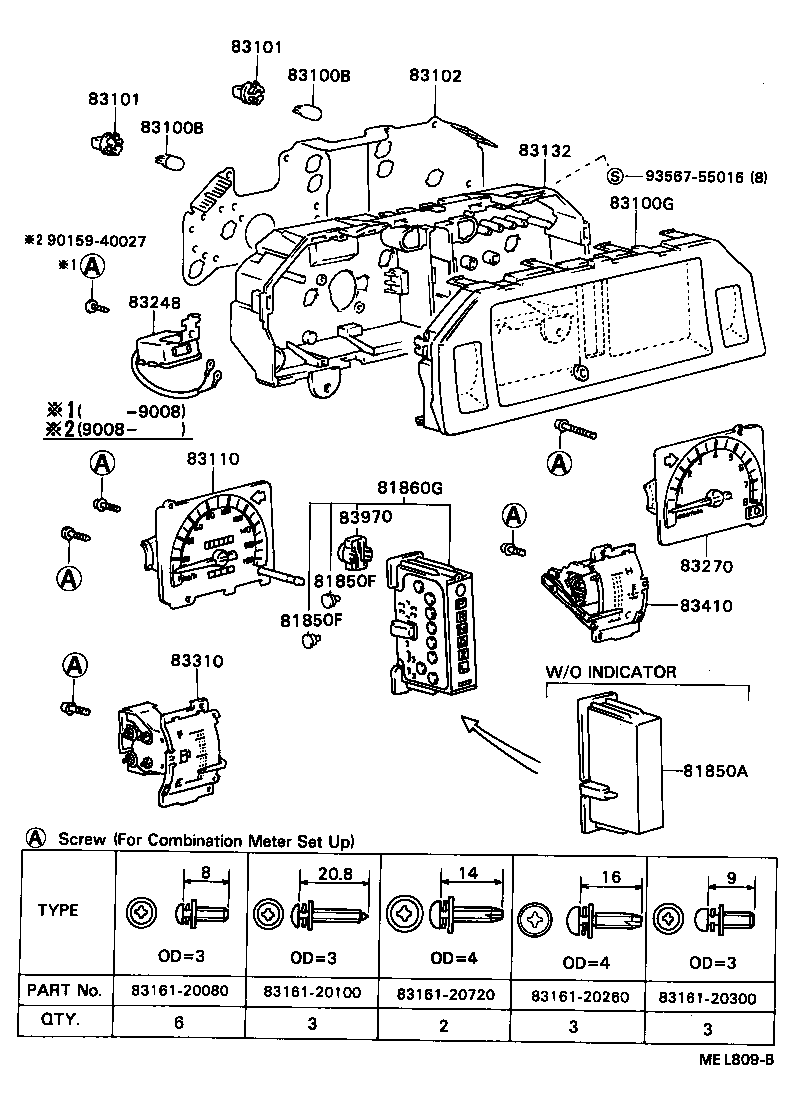 81860-22080 LAMP ASSY, TRANSMISSION INDICATOR product image