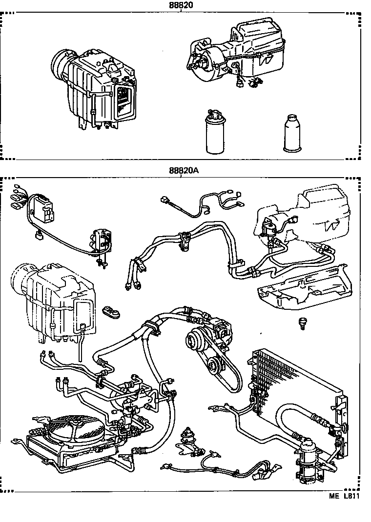 88830-27100 AIR CONDITIONER & ACCESSORY SUB-ASSY, NO.2 product image