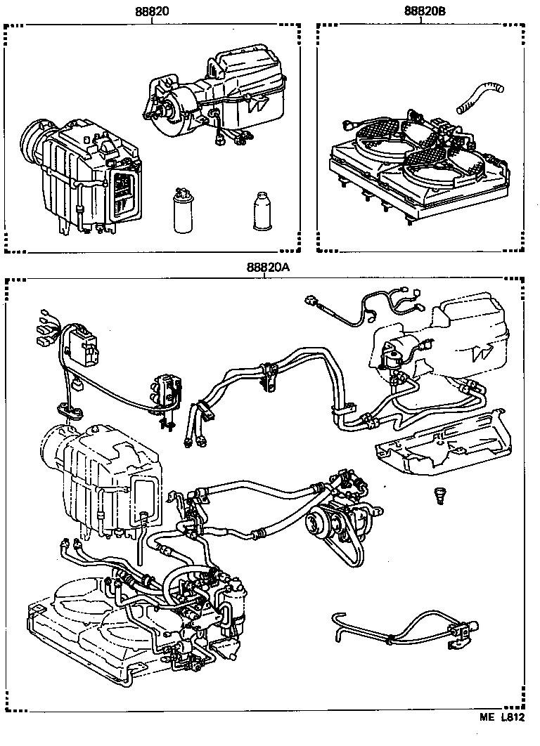 88830-27100 AIR CONDITIONER & ACCESSORY SUB-ASSY, NO.2 product image