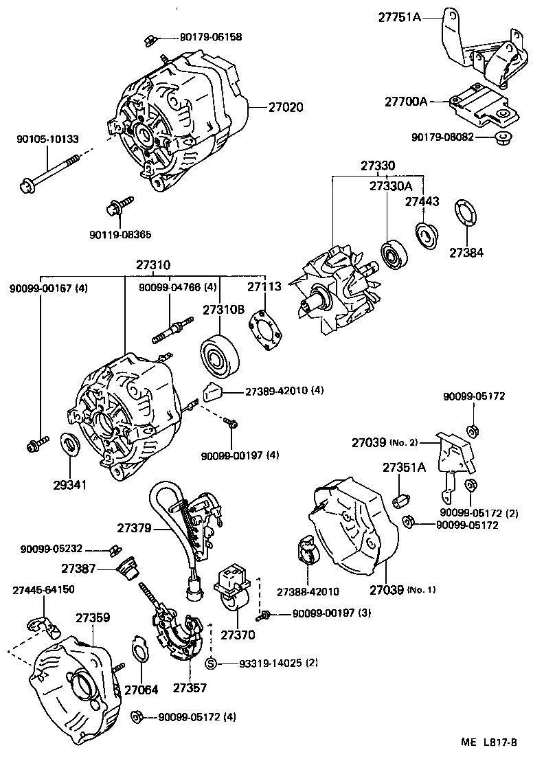 27020-64191 ALTERNATOR ASSY product image