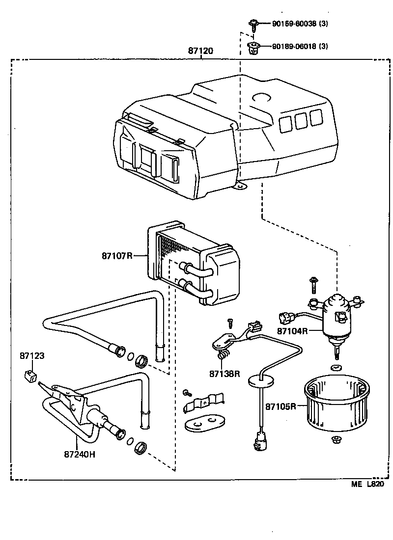 87138-95712 RESISTOR, REAR HEATER BLOWER product image