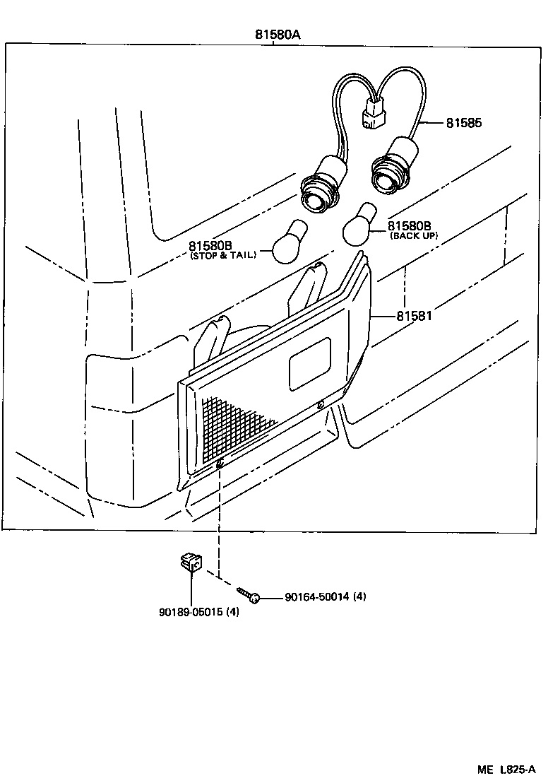81550-95715 LAMP ASSY, REAR COMBINATION, RH product image