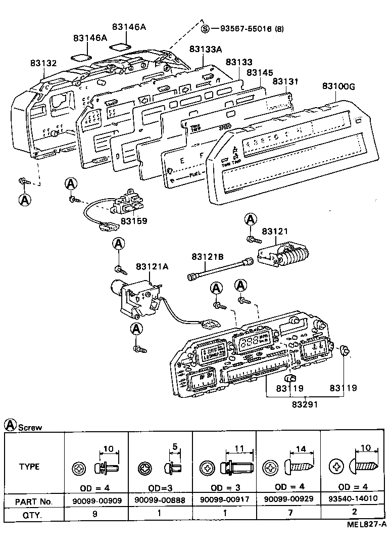 83131-22810 DIAL, METER, NO.1 product image
